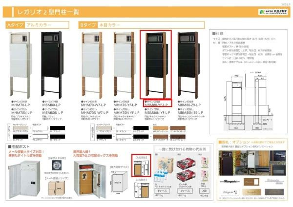 横浜市神奈川区白幡西町の新築一戸建のその他|門柱仕様書