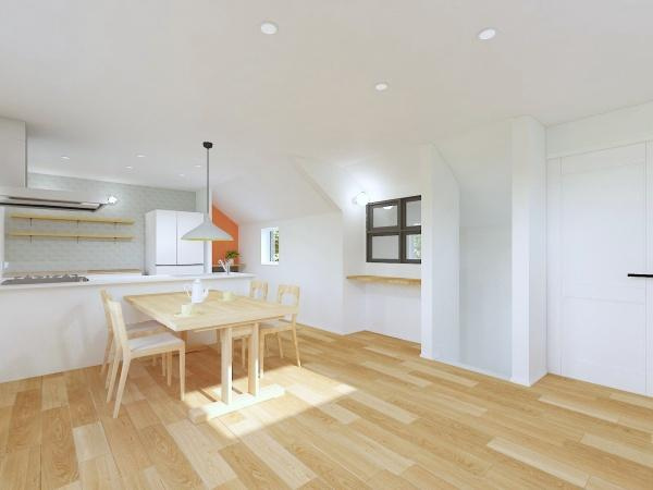 横浜市神奈川区白幡西町の新築一戸建の完成予想図|リビングイメージパース