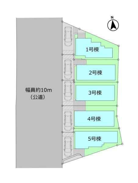 横浜市戸塚区上倉田町の新築一戸建の区画図|区画図