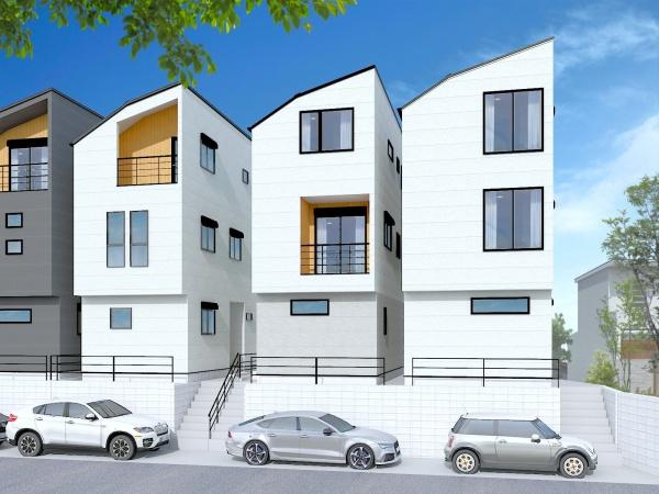 横浜市戸塚区上倉田町の新築一戸建の外観|建物外観イメージパース