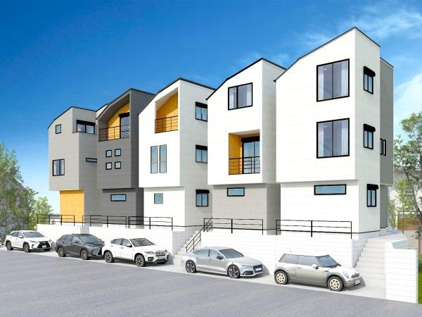 横浜市戸塚区上倉田町の新築一戸建の外観|建物外観イメージパース