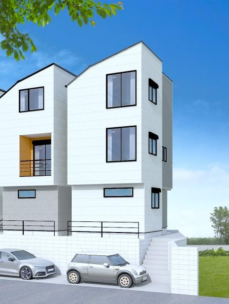 横浜市戸塚区上倉田町の新築一戸建の完成予想図|建物外観イメージパース