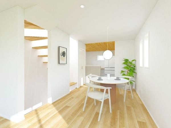 横浜市戸塚区上倉田町の新築一戸建の完成予想図|リビングイメージパース