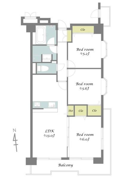 サニークレスト湘南八景２の間取り
