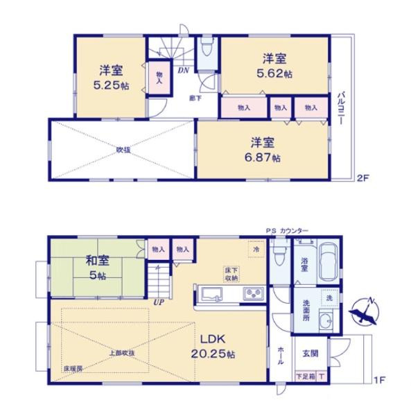 横浜市磯子区洋光台６丁目の新築一戸建の間取り