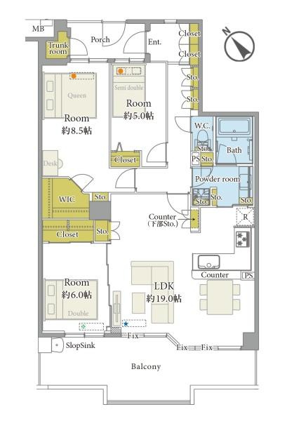 ジェイパーク川崎コンフィールの間取り