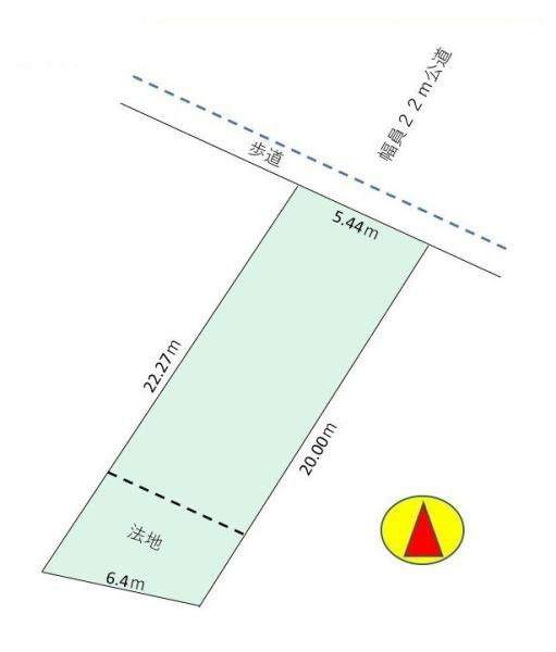 横浜市神奈川区六角橋２丁目の売地の土地図