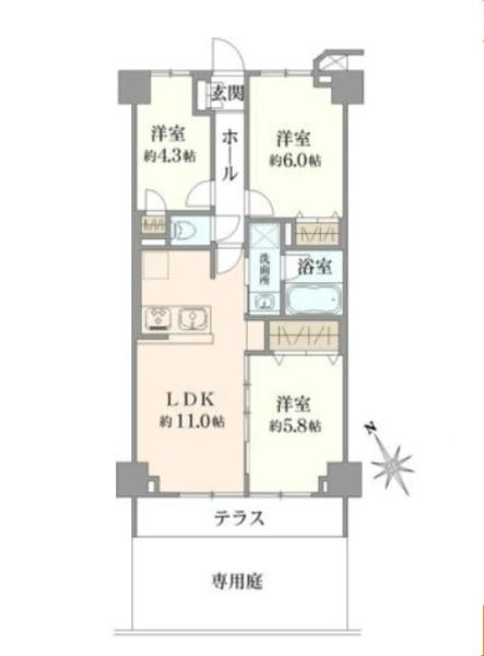 綱島ダイヤモンドマンションの間取り