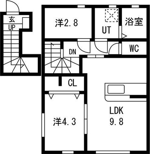 TX前沢 Bの間取り