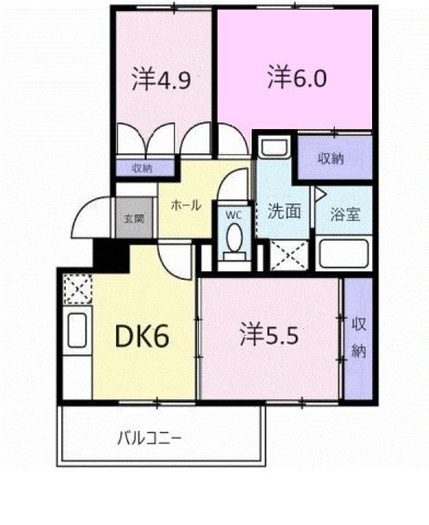 【間取り】 | コーポ　ラフォーレ　Ｂ