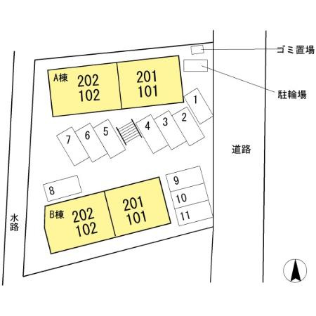 ツインハウス木村　Aの区画図
