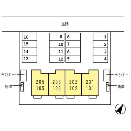 コロナーレ豊岡の区画図