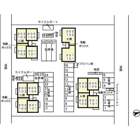 リビングタウン文京　Ｄの区画図