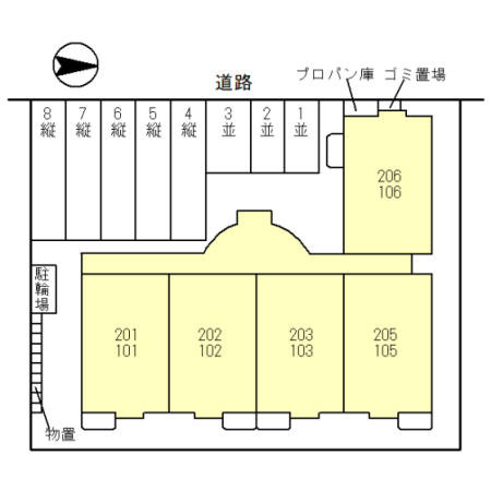 サミュゼアパルトゥモンの区画図