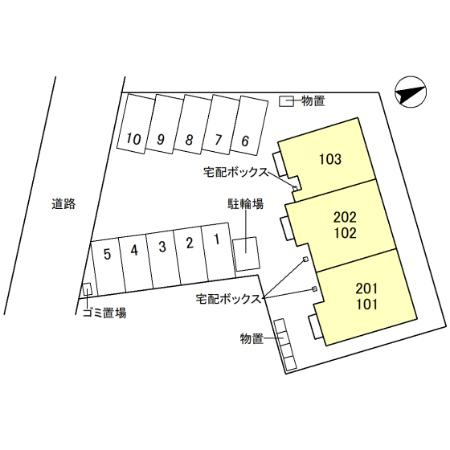 サニーコート聖Ⅸの区画図