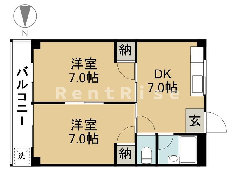 ハイツ千代の間取り