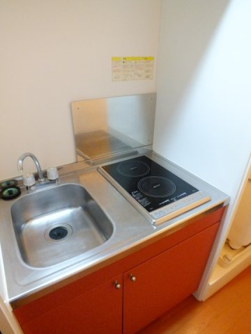 レオパレスモナーロのキッチン|2口電気コンロ