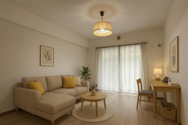 ドルフ磯子の居間・リビング|家具はCGです