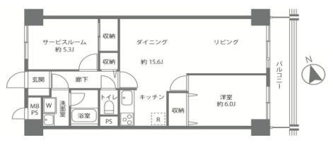 パールハイム川越の間取り