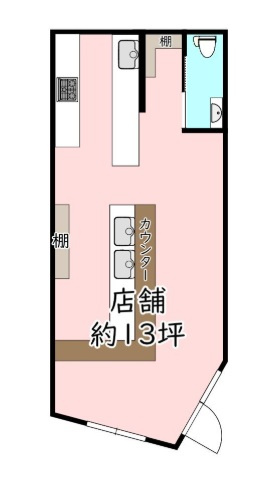 西淀川区柏里１丁目　貸店舗事務所の間取り