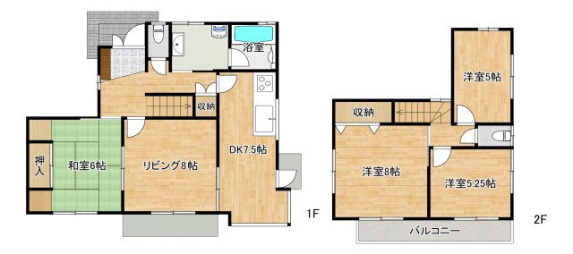 仙台市宮城野区蒲生字南城道田の間取り