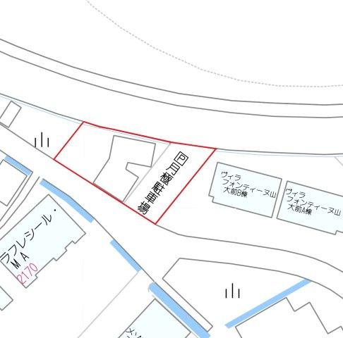 山口市吉田の売地の土地図