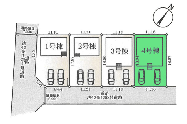 【区画図】 | クレイドルガーデン高崎市箕郷町上芝第8ー④ | とりせんまで徒歩4分！お買い物便利な距離！