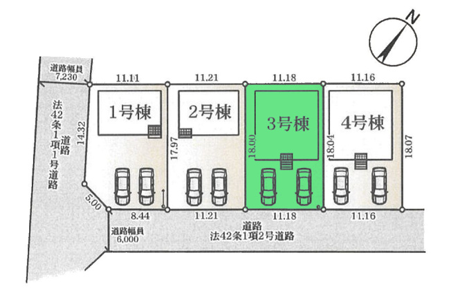 【区画図】 | クレイドルガーデン高崎市箕郷町上芝第8ー③ | とりせんまで徒歩4分！お買い物便利な距離！