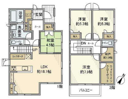 【間取り】 | 西渋川2丁目戸建て