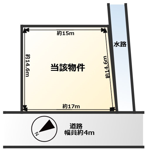 栗東市小平井　古家付き土地の外観
