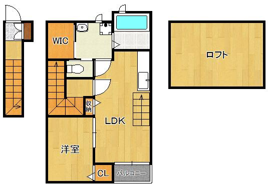 【間取り】 | シアハウス戸畑 | 代表的な間取のため実際の間取とは異なる場合があります
