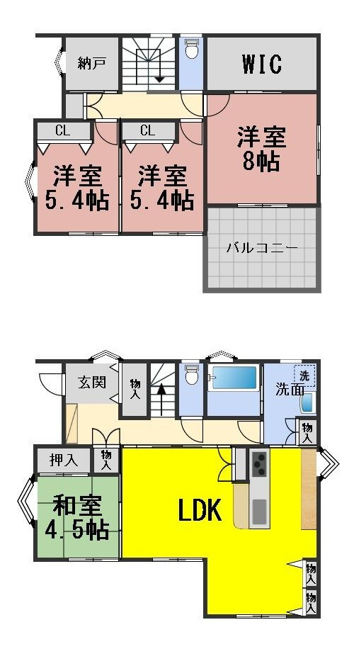 ６６２６０　岐阜市西鶉５丁目中古戸建ての間取り