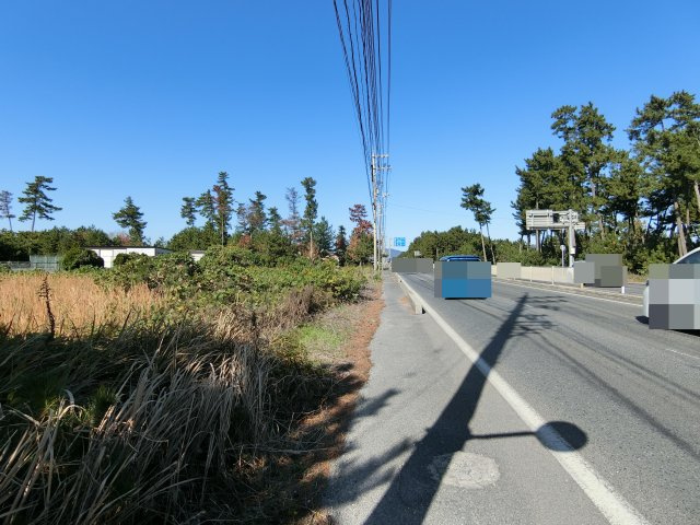 大篠津売土地の前面道路含む現地写真