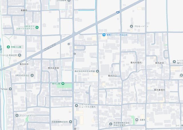 京田辺市草内穴口　第1期　新築一戸建ての地図
