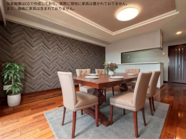 ロフティ羽屋の居間・リビング|19帖の広々としたリビングは南側に面しており、たっぷりと日差しを取り込みます！
※本画像はCGで作成しており、実際に現地に家具は置かれておりません。また、価格に家具は含まれておりません。