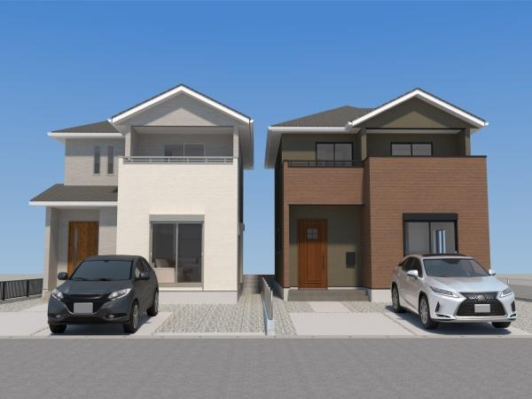 横塚2丁目1期2号棟の完成予想図|※外観はイメージです。現況と異なる場合は現況を優先させていただきます。