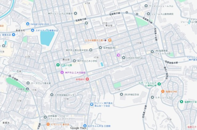 神戸市垂水区青山台　新築一戸建ての地図