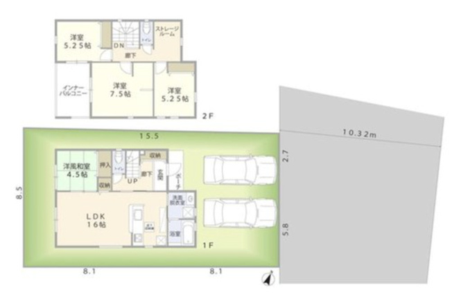 【間取り】 | 久喜市久喜北2丁目　中古戸建