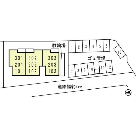 アリュールＫＯＫＵＢＯの区画図