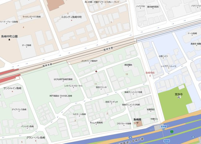 神戸市東灘区魚崎南町8丁目　新築戸建　A号地の地図