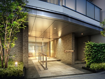 クレヴィア小石川後楽園のエントランス