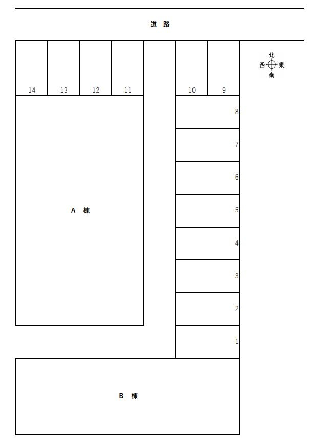 シルクハウス　Ｂ棟の区画図
