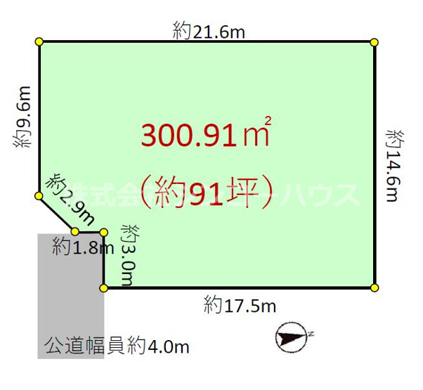 【土地図】 | 久喜市本町四丁目　住宅用地 | ゆとりの面積がポイントです！