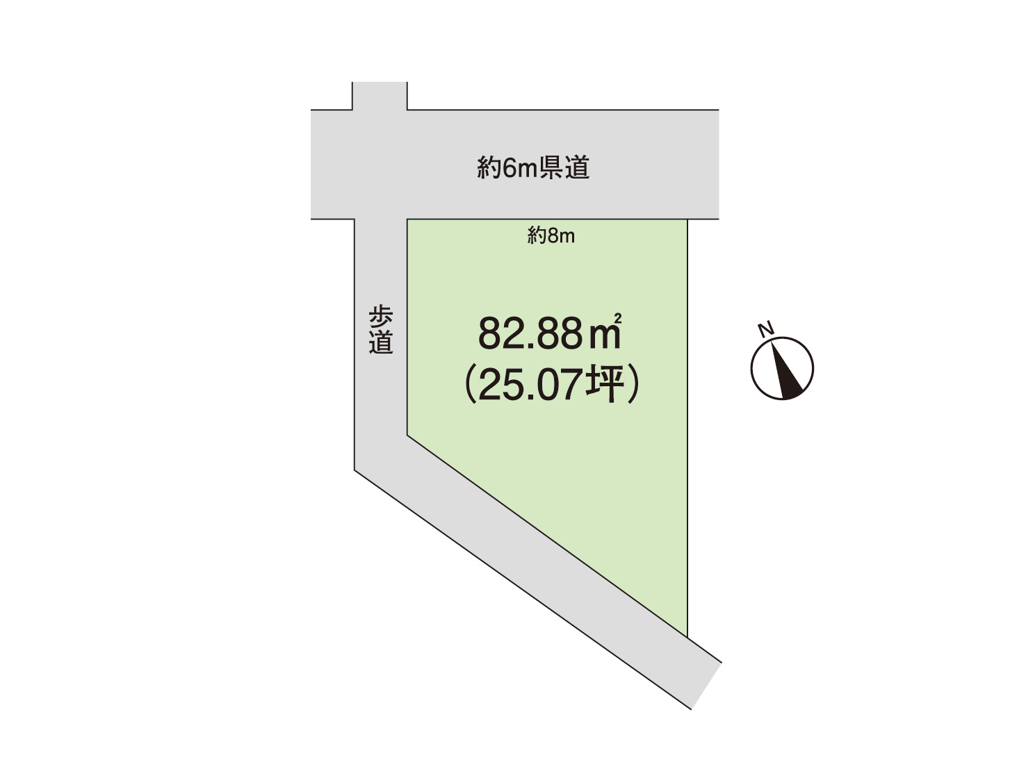 大野町３丁目　土地の土地図