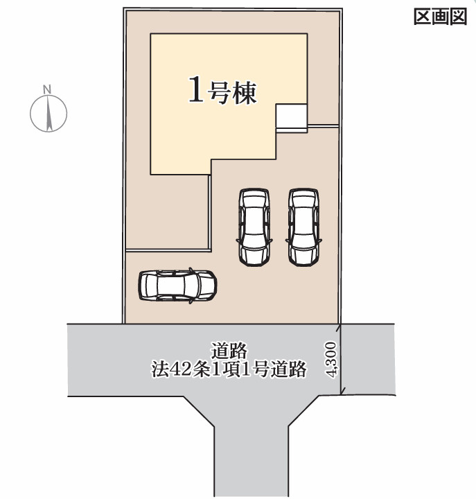 リーブルガーデン宇都宮鶴田町第23の区画図|1号棟になります