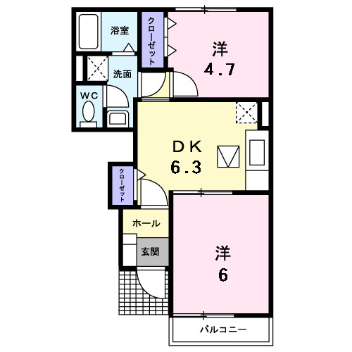 スリーワンスリーヒルズＣの間取り