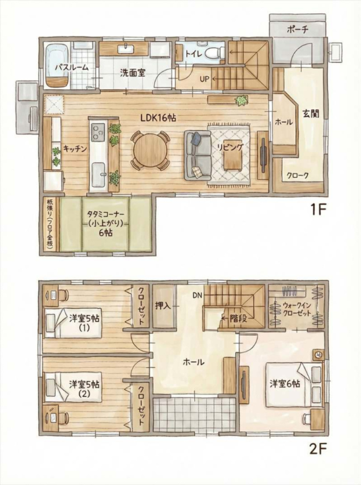 佐賀市諸富町　戸建ての間取り