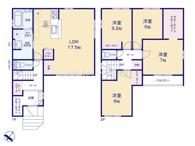 上尾市浅間台2期　新築戸建　Terrechez01の間取り|4LDK