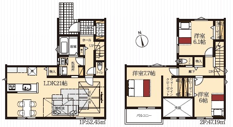 岡崎市井田町第2　新築分譲住宅　全2棟　1号棟