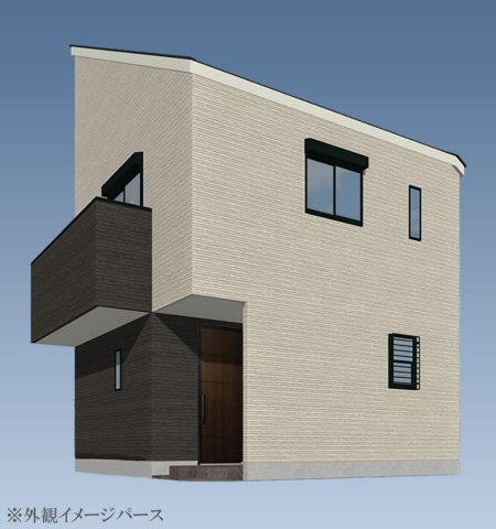 横浜市都筑区東山田町 新築戸建て【仲介手数料無料】の外観パース